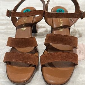 MARIELLA Strappy Slingback with Leather uppers and 3” heels.